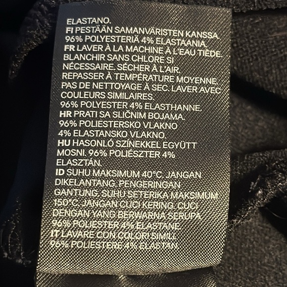 Divided black minimalist spaghetti straps ruched front slit midi dress Sz L - Picture 8 of 9